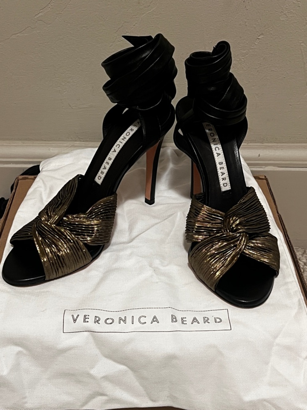 NWOB | Veronica Beard | Calida Lace-Up Heeled Sandal | EU36.5/ US6.5